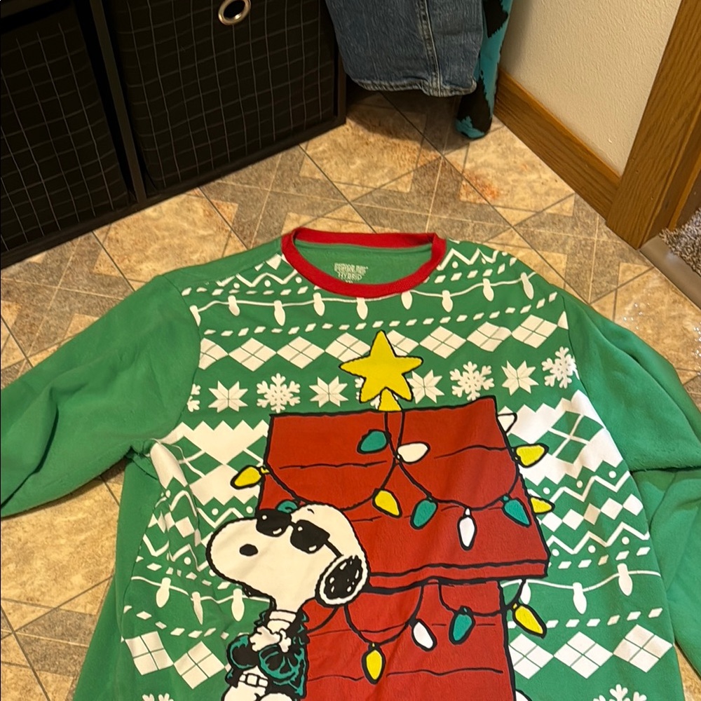 Green Snoopy Christmas Sweater